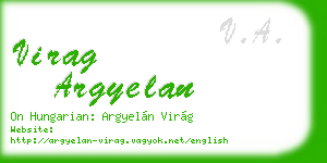 virag argyelan business card
